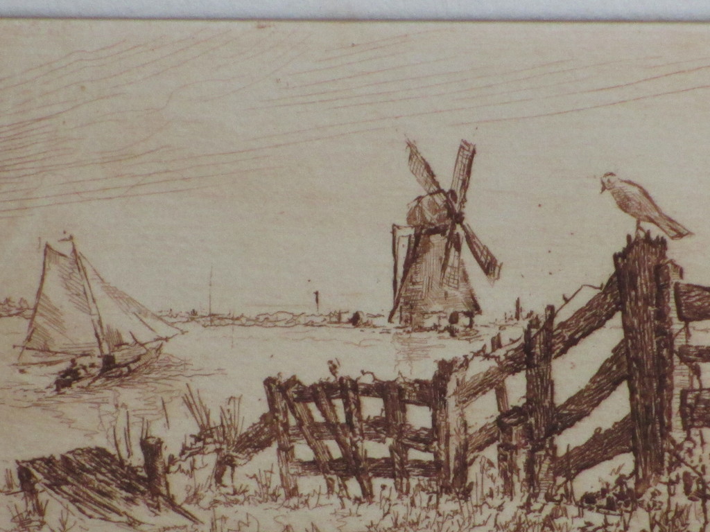 Ond.gesigneerd, Hollands Landschap, Ets in rood kopen? Bied vanaf 1!