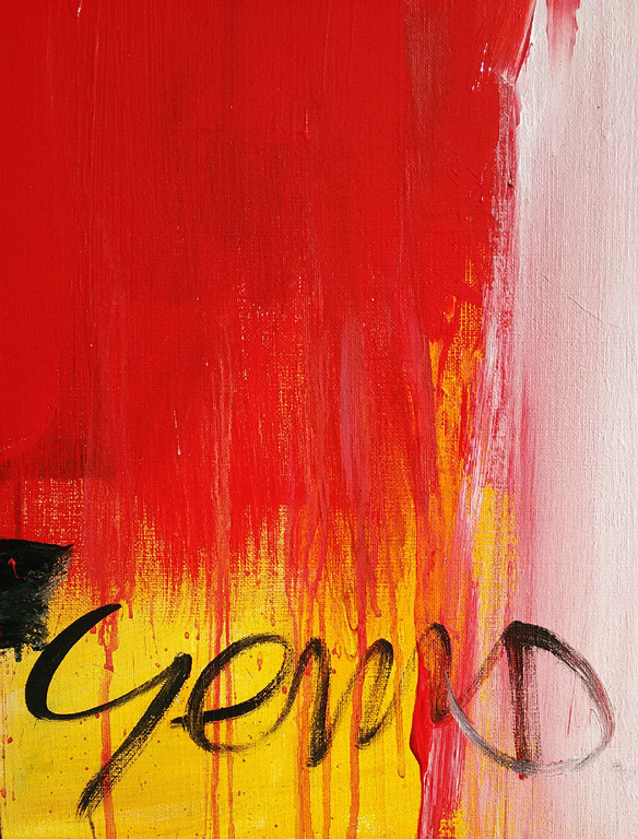 Gerriet Postma - Abstracte compositie, acrylverf op doek (zeer groot) kopen? Bied vanaf 1200!