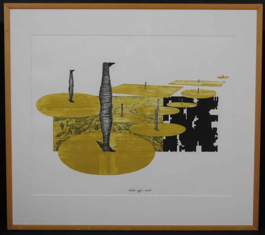 Gijs van Noort: Ets, Vade age, nate - Ingelijst verkocht voor € 35!