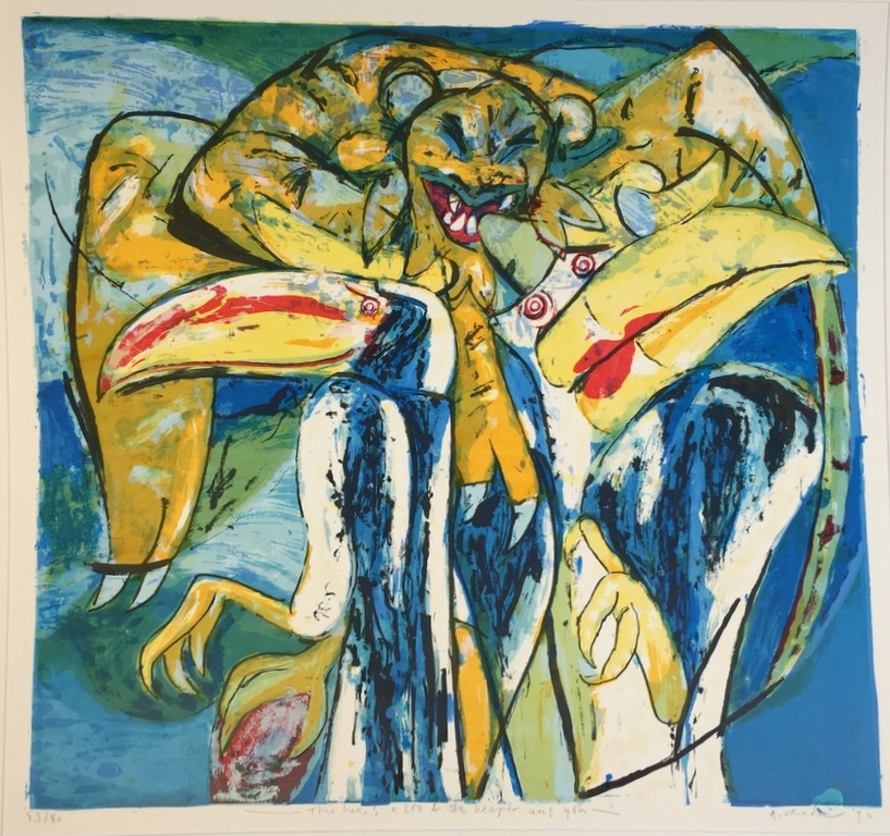 Vrede (Anton) | Litho 43-80 handgesigneerd | This Here's A Zoo | 90x90 cm verkocht voor € 50!