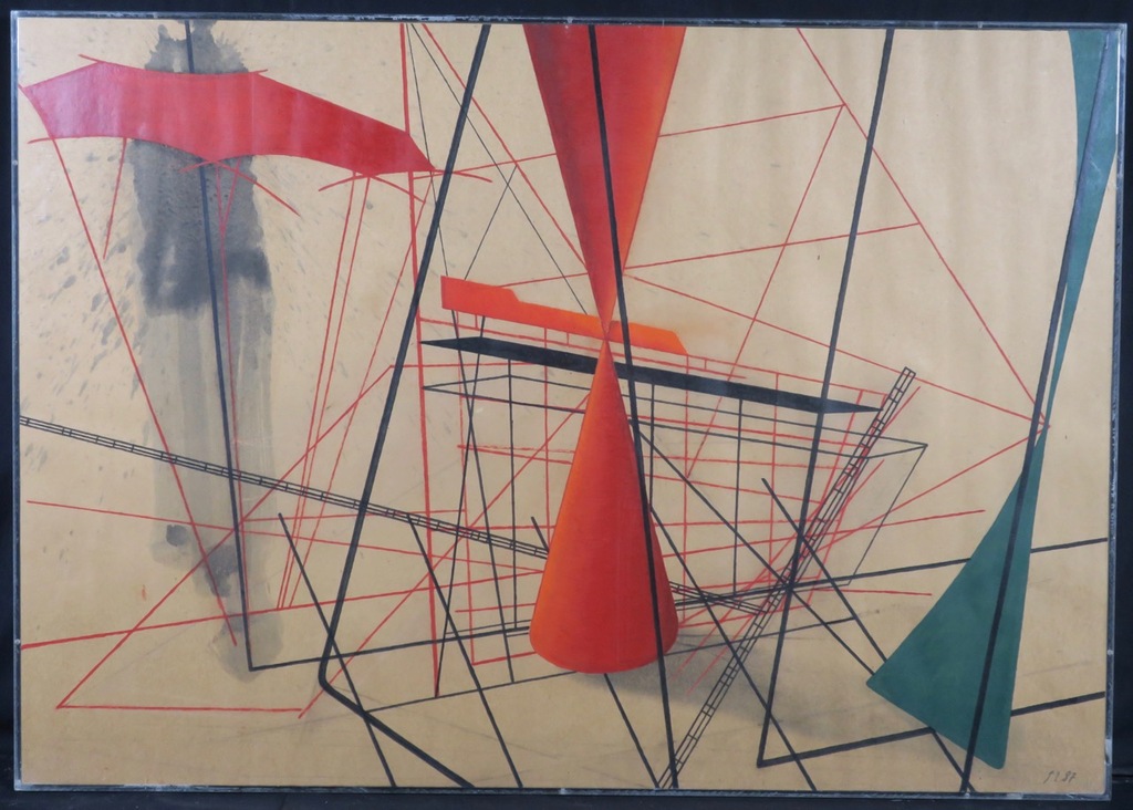 Siet Zuyderland: Gouache op papier, Hangar II - Ingelijst kopen? Bied vanaf 150!