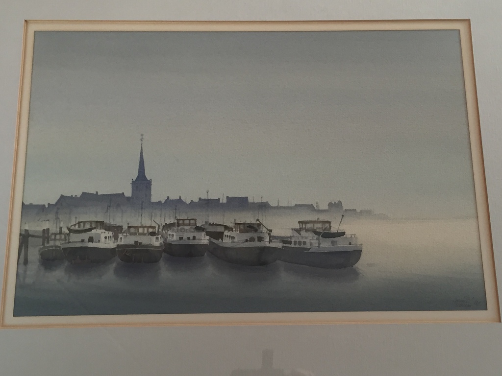 Gerrit Neven: Aquarel, Haven kopen? Bied vanaf 500!