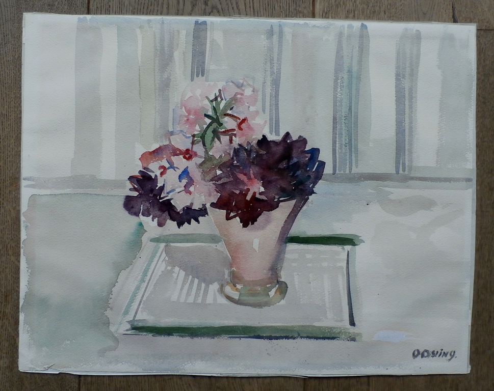 Jeanne Bieruma Oosting - aquarel: Vaas met bloemen kopen? Bied vanaf 225!