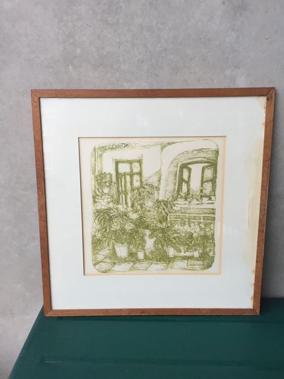 Carst (Ernst) Lulofs - Zinklitho eigen druk 1/7 (39 x 39 cm) 1974 - Daktuin kopen? Bied vanaf 1!