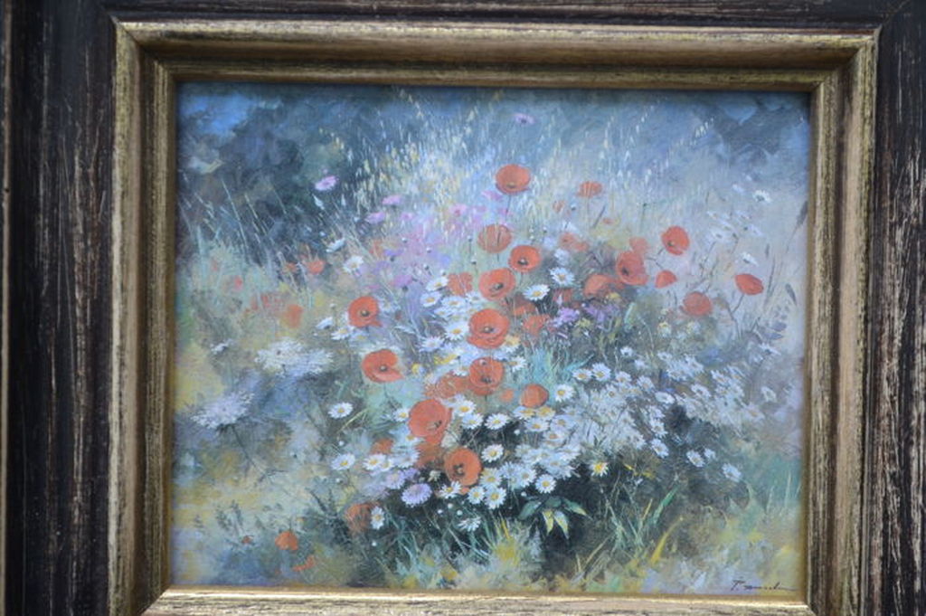 Paul Messely (1927): Olieverf op karton, 2x Bloemstilleven kopen? Bied vanaf 1!