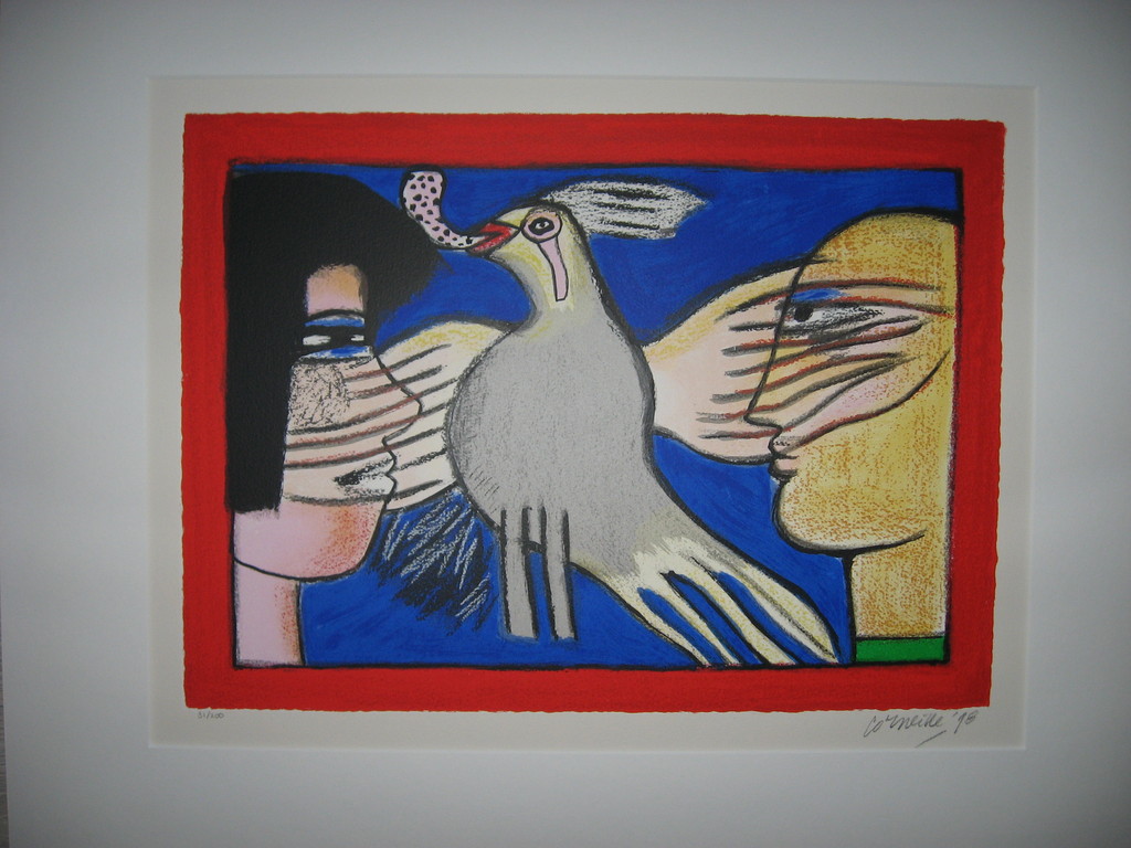 Corneille: Kleurenzeefdruk, Dialogue avec l'oiseau kopen? Bied vanaf 179!