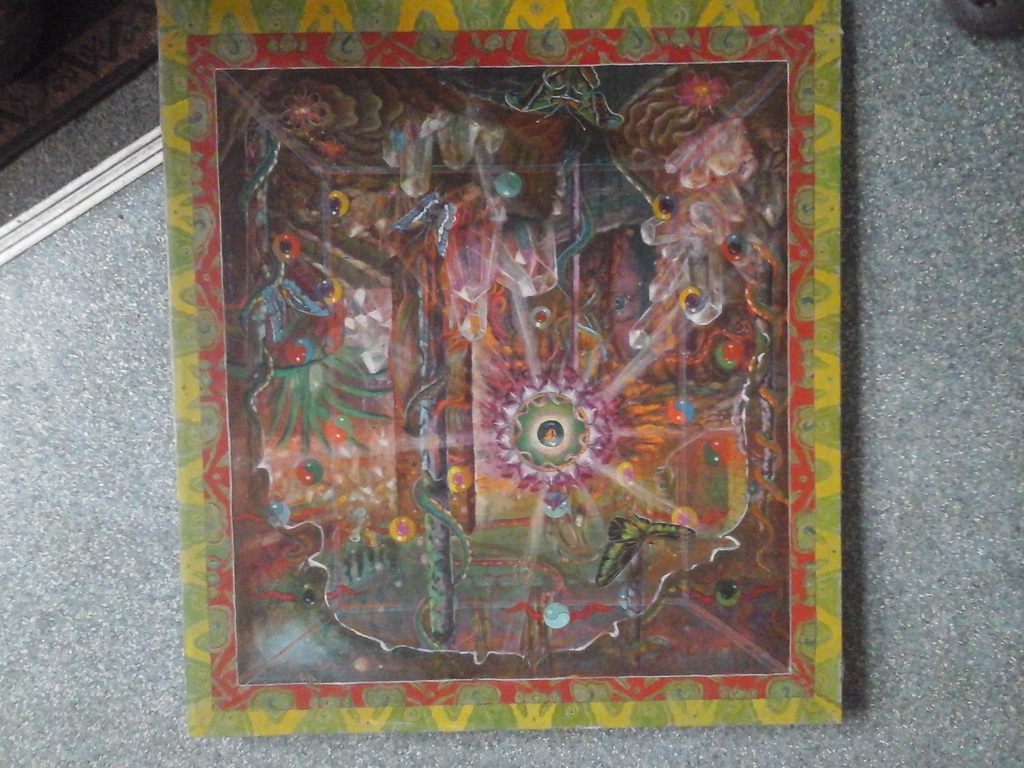 Slagmolen J.G - Aum Samsara (1979) acryl / doek (87x87)  kopen? Bied vanaf 30!