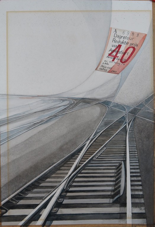 Jos van de Pol: Aquarel, Vliegend spoorkaartje kopen? Bied vanaf 1!
