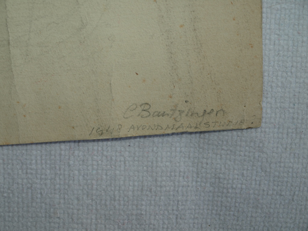 C. Bantsingen (?)  – Studietekening – ‘Laatste Avondmaal’ – Gesigneerd – 1948 kopen? Bied vanaf 1!