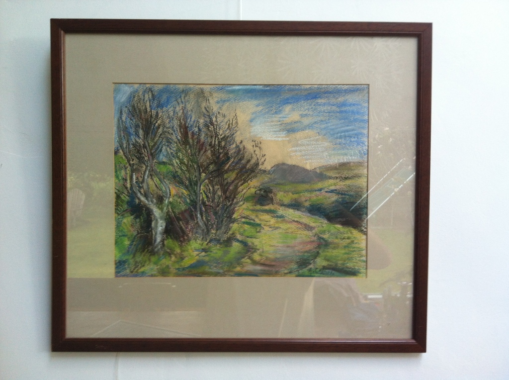 Duinlandschap, Pastel tekening  verkocht voor € 80!