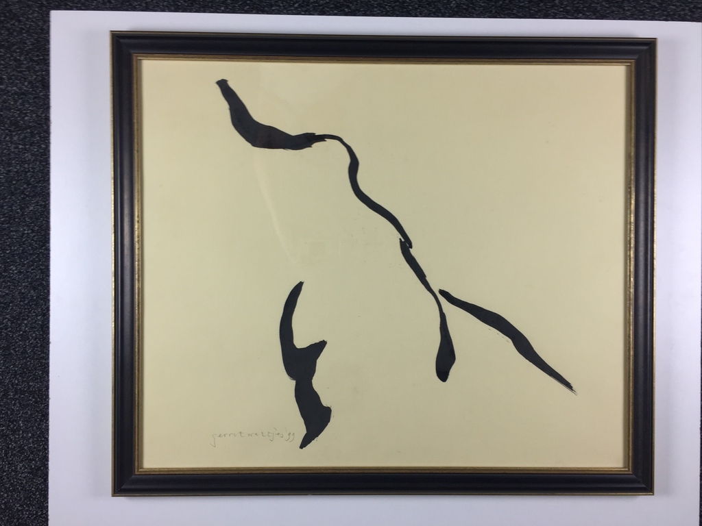 Gerrit Wattjes - Gerrit Wattjes, Oost-Indische inkt op papier, uniek werk, 1999 kopen? Bied vanaf 150!