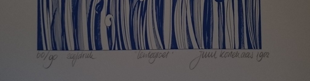Juul Kortekaas, zeefdruk, Lentegroet kopen? Bied vanaf 20!