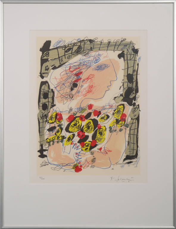 Kees Salentijn: Zeefdruk, Vestidos V - Ingelijst verkocht voor € 45!