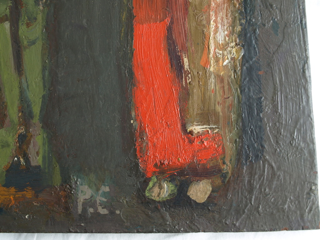 Peter Engels : Olieverf op paneel, Jezus Christus – gesigneerd – ca 1950 kopen? Bied vanaf 175!