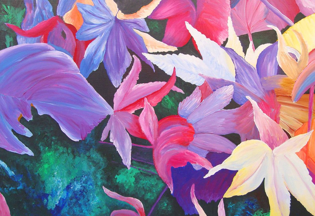 kyoto two, schilderij, Japanse bloemen verkocht voor € 99!