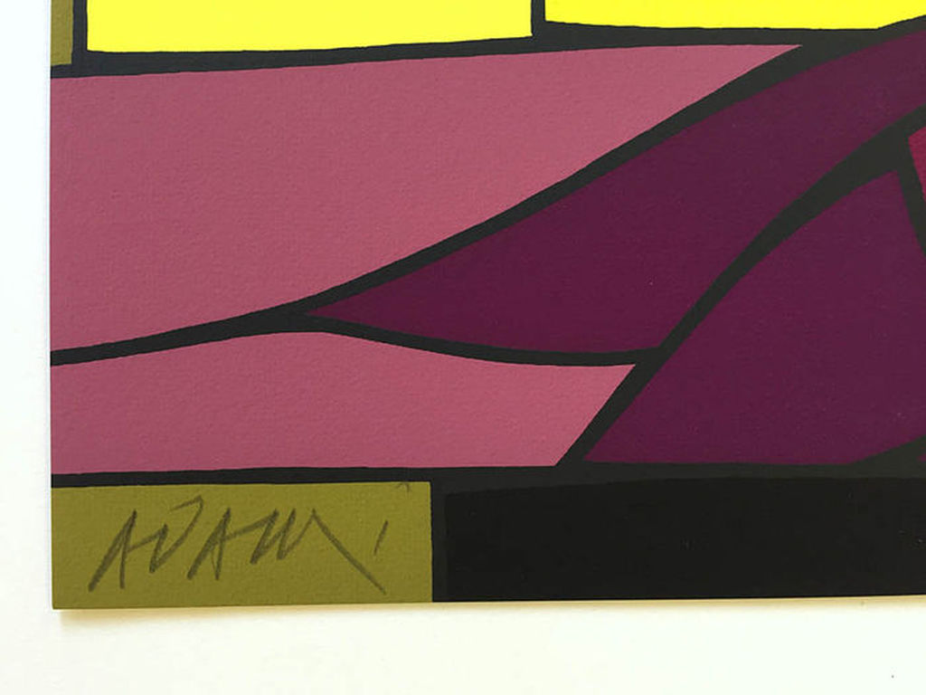 VALERIO ADAMI. - Il BACIO- Wereldberoemde Kleurenlitho, Handgesigneerd/Genummerd kopen? Bied vanaf 85!