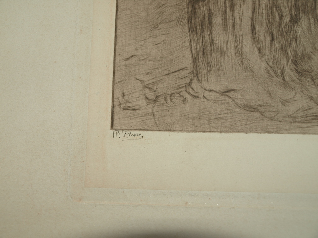 Philip Zilcken (1857-1930) : Ets , 2 Geliefden – ca 1900 kopen? Bied vanaf 1!