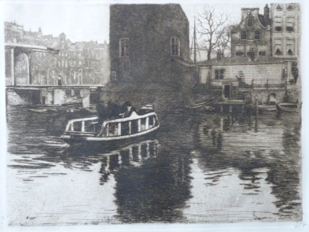 Willem Witsen - ets - De overhaal bij de Montelbaanstoren. kopen? Bied vanaf 225!