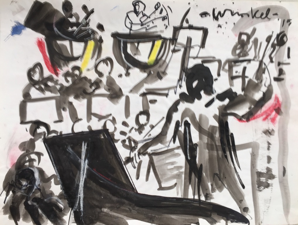 Arien Winkel - Originele tekening: Orkest kopen? Bied vanaf 1!