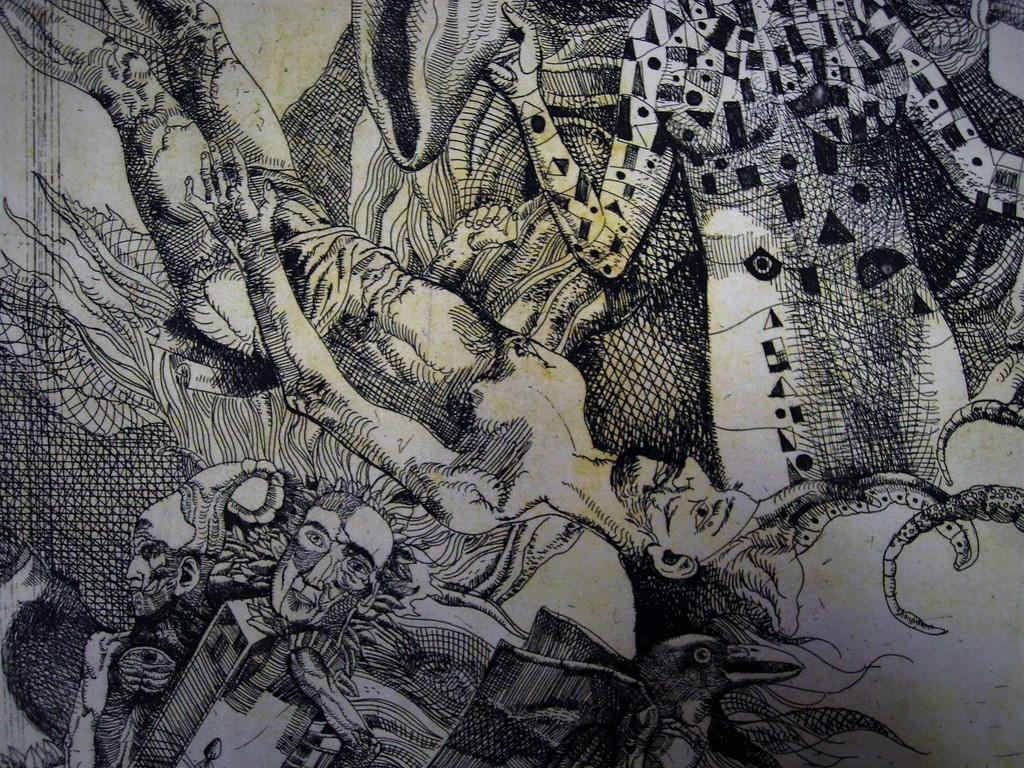 Grafische meester Bulgarije Stoimen Stoilov (1944-) Litho "Life's struggle" ges kopen? Bied vanaf 1!