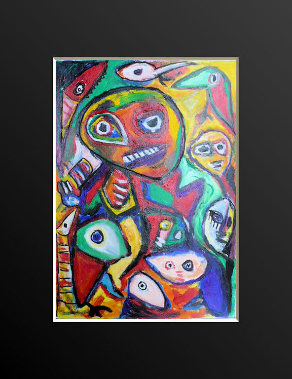 samenkomst-acryl op dik papier-gesigneerd kopen? Bied vanaf 80!