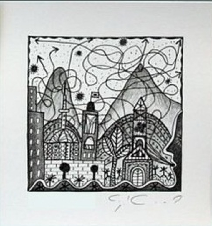 Kurt Josef Haas: Lithografie, Compositie II kopen? Bied vanaf 4!