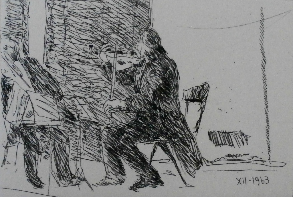 Jaap Hillenius - ets: violist - 1963 verkocht voor € 45!