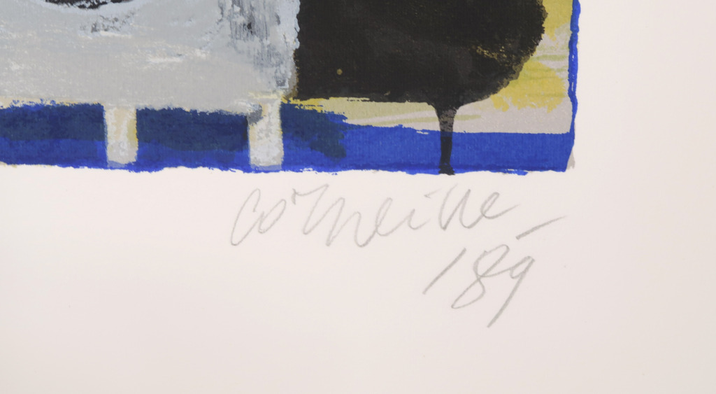 Corneille: Zeefdruk, Vrouw en vogel kopen? Bied vanaf 150!