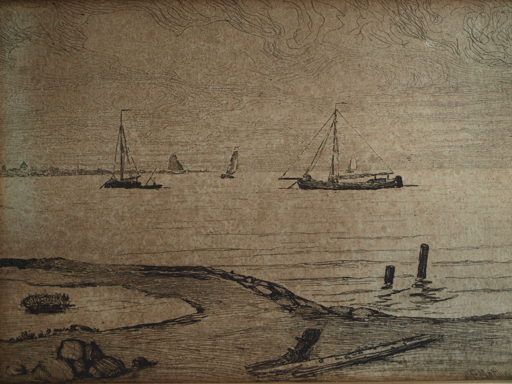 Oskar Paul Matthes : Ets, Edam, Volendam – gesigneerd – ca 1905 kopen? Bied vanaf 1!