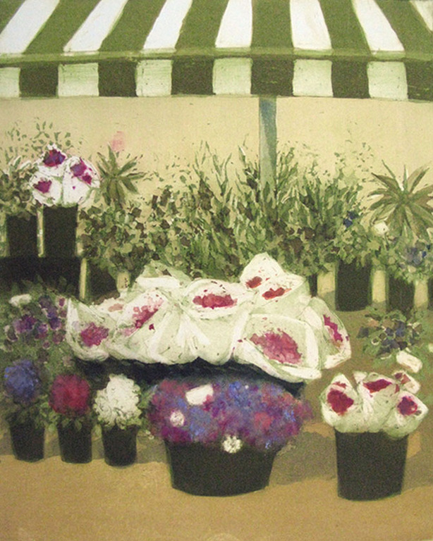Willy Belinfante - BLOEMENMARKT II - kleurets kopen? Bied vanaf 1!