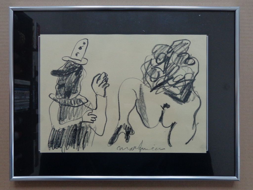 Anton Martineau - ANTON MARTINEAU / NAAKTE VROUW / ORIGINEEL WERK / 31x41cm KADER SIG verkocht voor € 50!