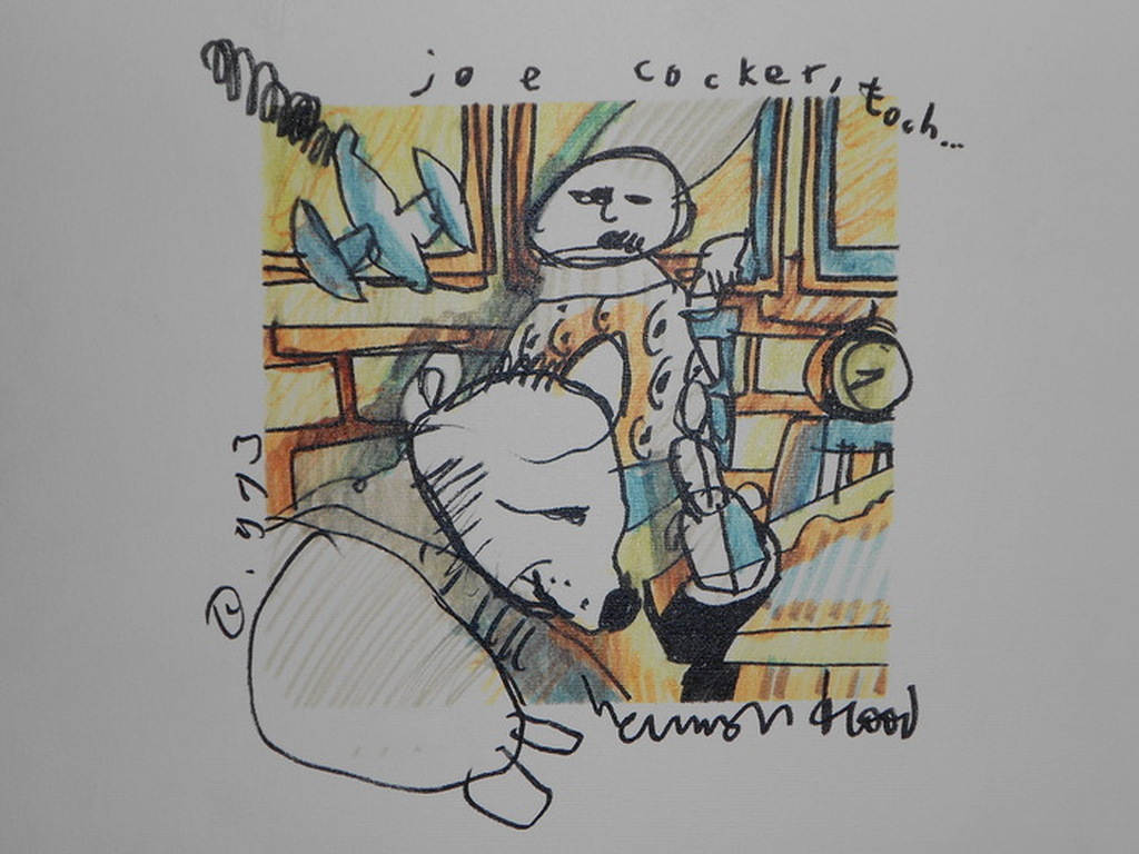 Herman Brood: Joe Cocker, beroemd origineel werk Certificaat Herman Brood Museum kopen? Bied vanaf 1850!
