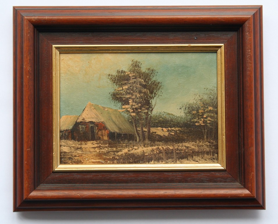 Kunstenaar onbekend - olieverf op doek - landelijk tafereel kopen? Bied vanaf 1!