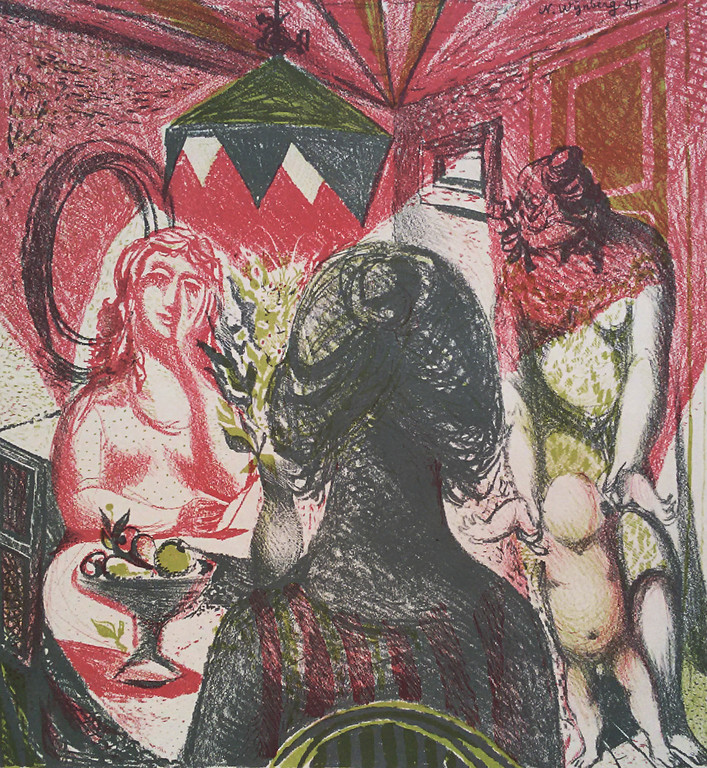 Nicolaas Wijnberg - Interieur, litho verkocht voor € 60!