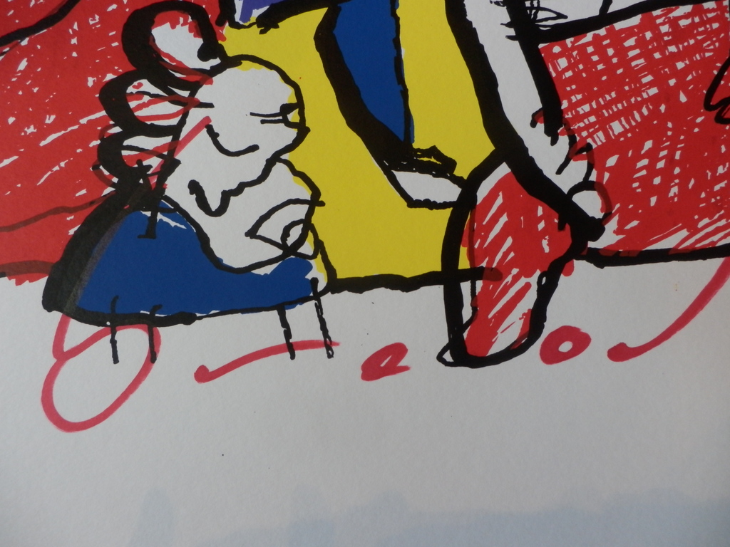 HERMAN BROOD GROTE HANDGESIGNEERDE EN GELIMITEERDE ZEEFDRUK FAMILY AFFAIR kopen? Bied vanaf 175!