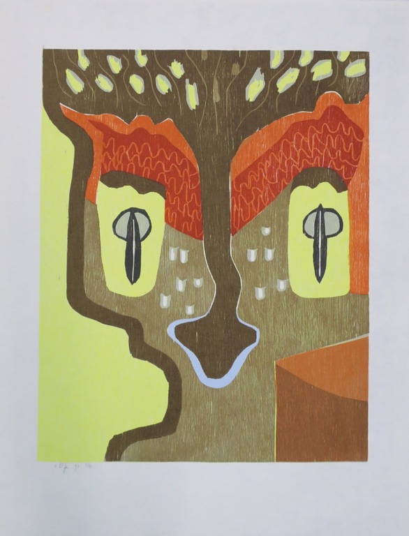 Vincent van Ojen: Houtsnede, Uilekop kopen? Bied vanaf 40!