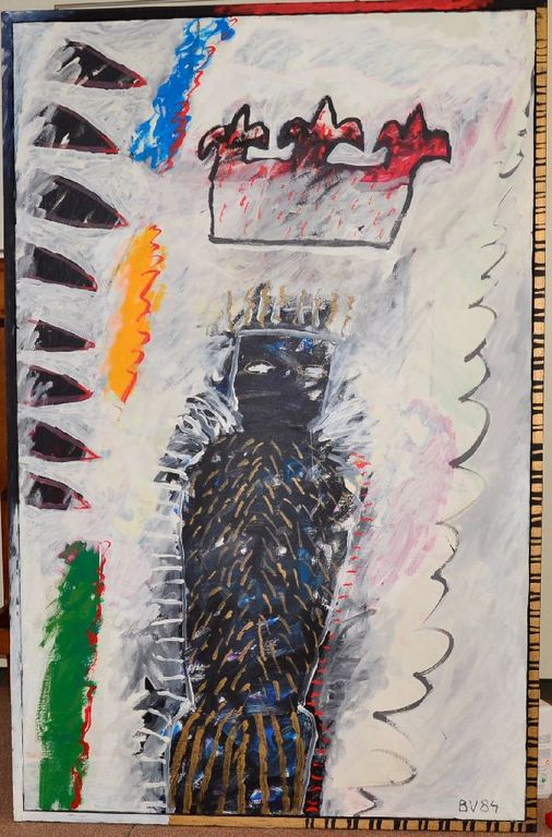 Bert Vredegoor: Zeer groot schilderij. Kroning verkocht voor € 265!