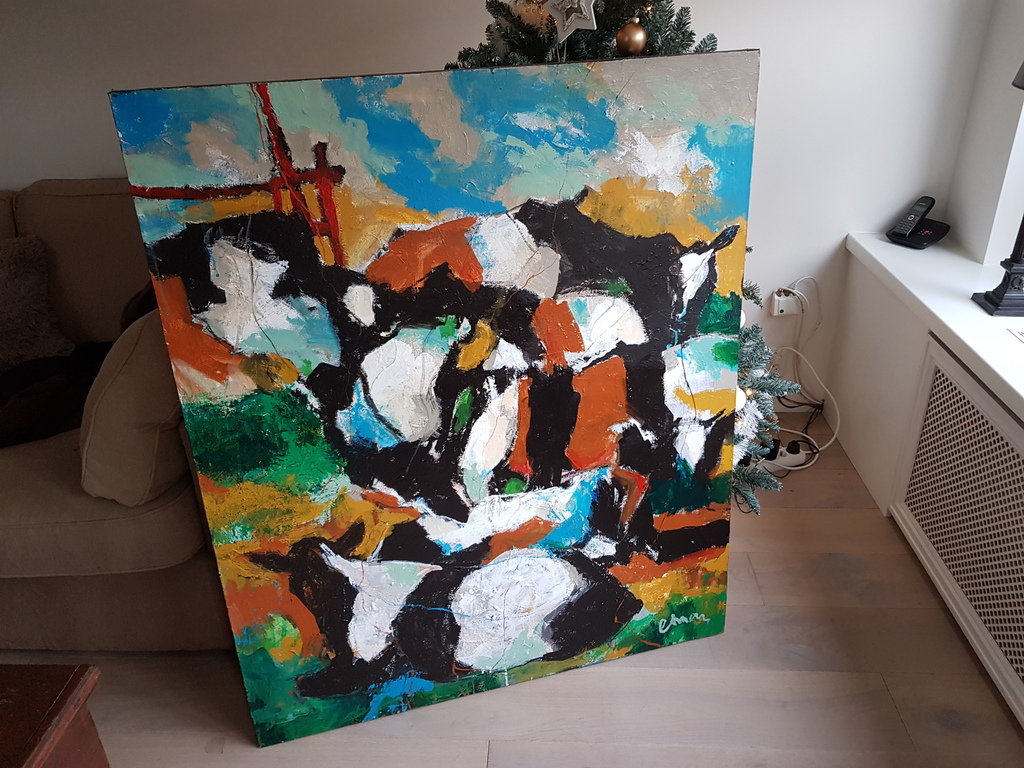 Ton Etman (1987-1995) - acryl op doek, gesigneerd kopen? Bied vanaf 650!