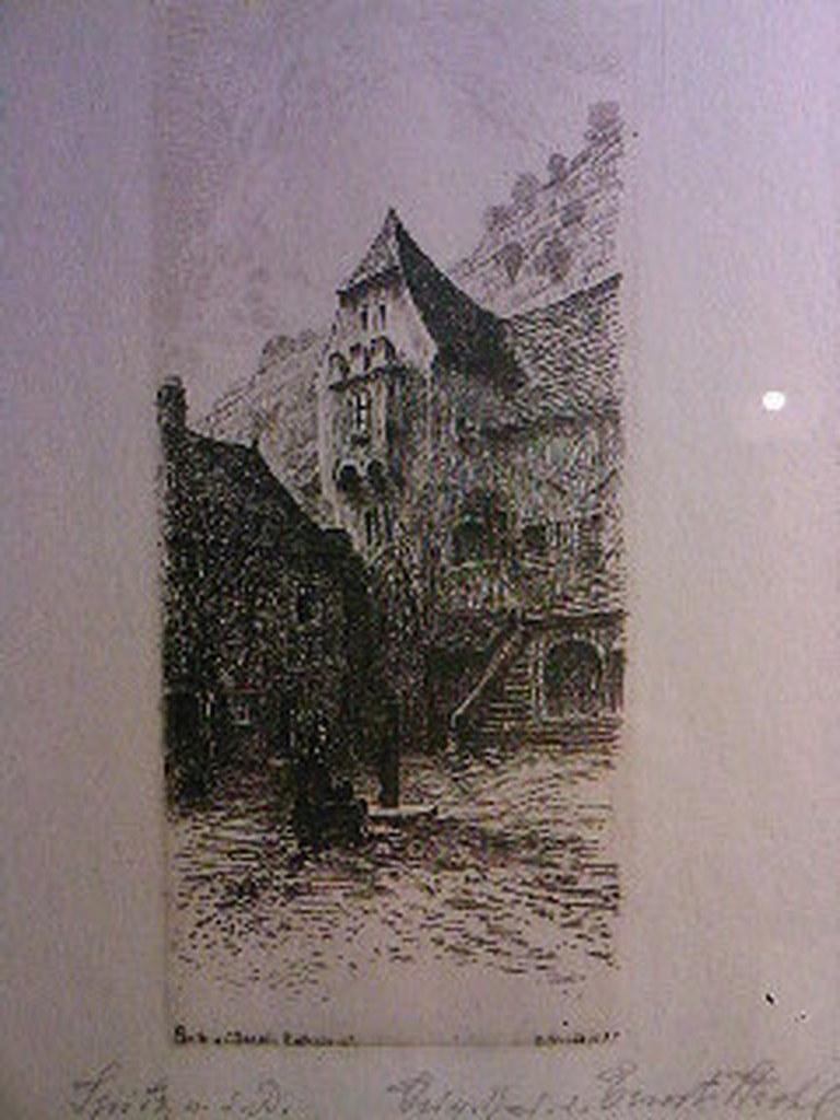 Ernst Strohl    Spitz a.d. Donau  -altes Rathaus - Litografie kopen? Bied vanaf 40!
