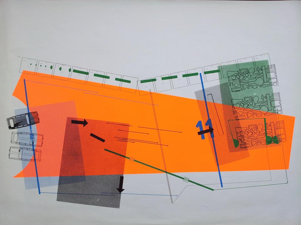 Gerard Verdijk, kleurenlitho Violet Turnpike, 1968 verkocht voor € 45!