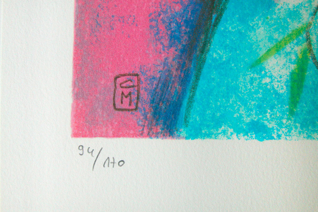 Claude Manoukian, lithografie, ‘Femme et fleurs‘, handgesigneerd kopen? Bied vanaf 40!