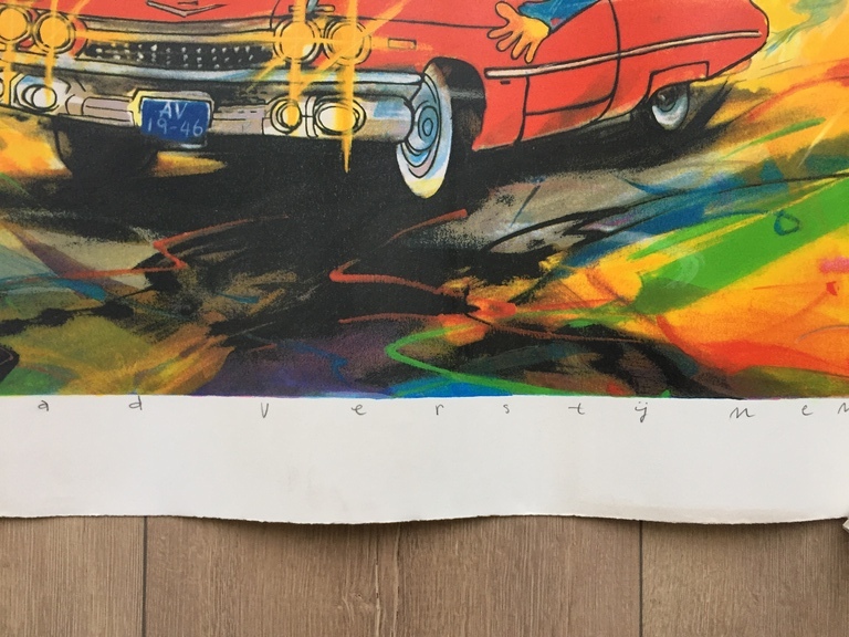 Ad Verstijnen: Cadillac. Zeefdruk op handgeschept papier / E.A. 80x80 cm kopen? Bied vanaf 60!