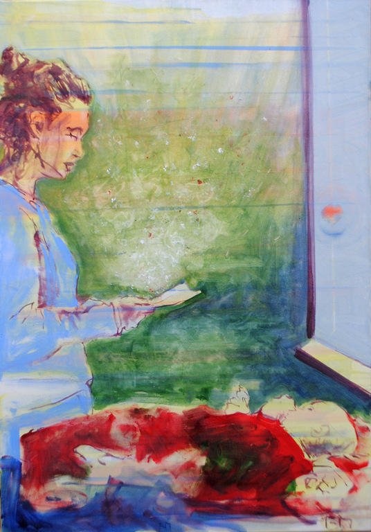 De Brief. Bert Maurits. Acrylverf & spuitlak op linnen. 2008 kopen? Bied vanaf 350!