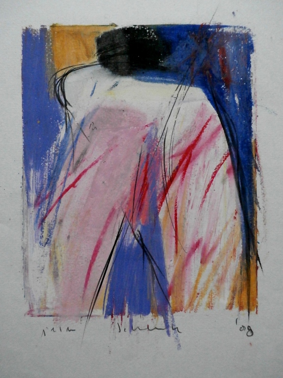 Peter Schenk - krijttekening - 1988 kopen? Bied vanaf 75!