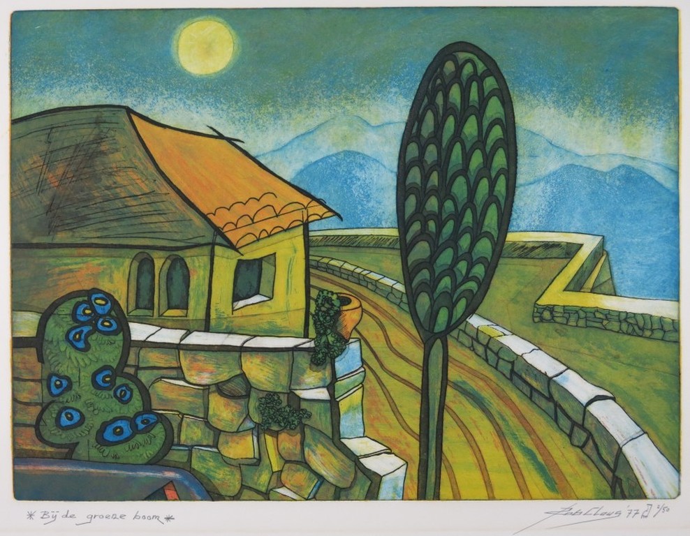 Rob Clous: Kleurenets en Aquatint, Bij de groene boom kopen? Bied vanaf 1!