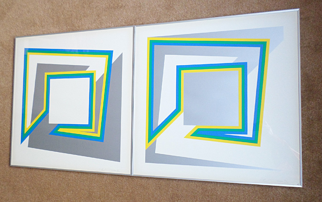 Cyril Lixenberg - Modern geometrisch pendant (2x strak ingelijst) kopen? Bied vanaf 125!