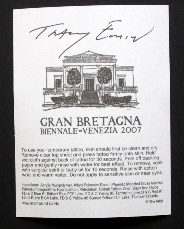 Biennale 2007 - Singing Bird - Tracey Emin, in passe-partout kopen? Bied vanaf 28!
