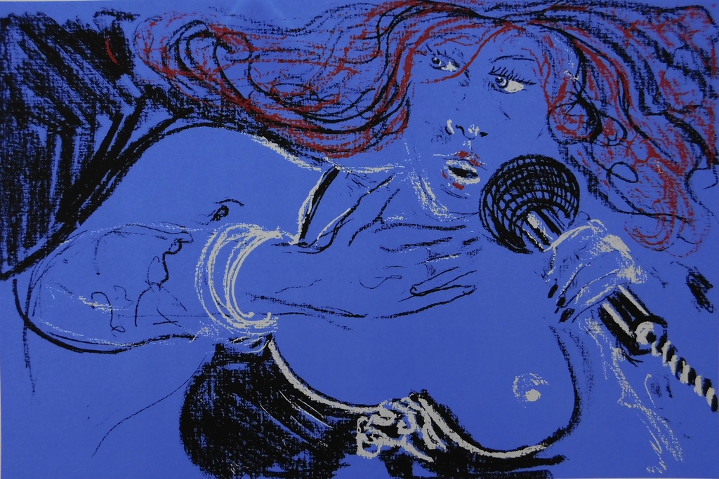 Dees de Bruyne - Kleurenlitho - Femme aux cheveux rouge kopen? Bied vanaf 95!