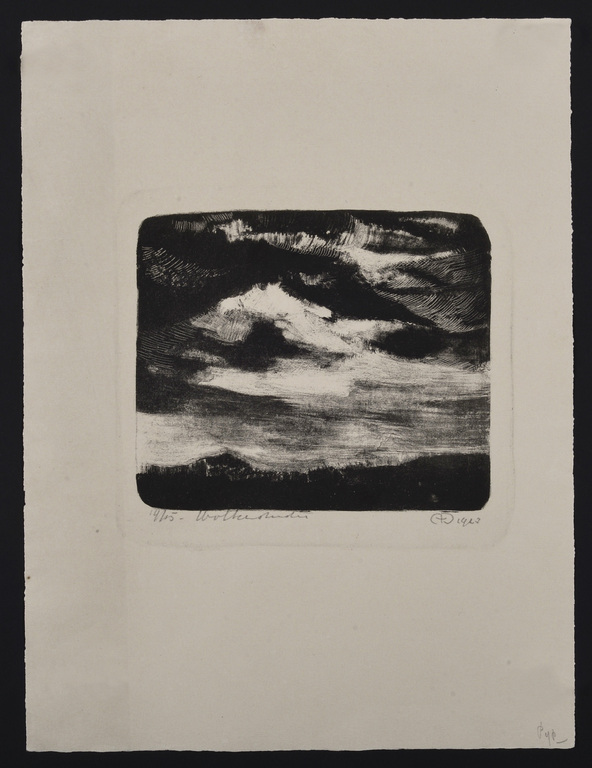 Aart van Dobbenburgh: Litho - Wolkenstudies - 1923  kopen? Bied vanaf 55!