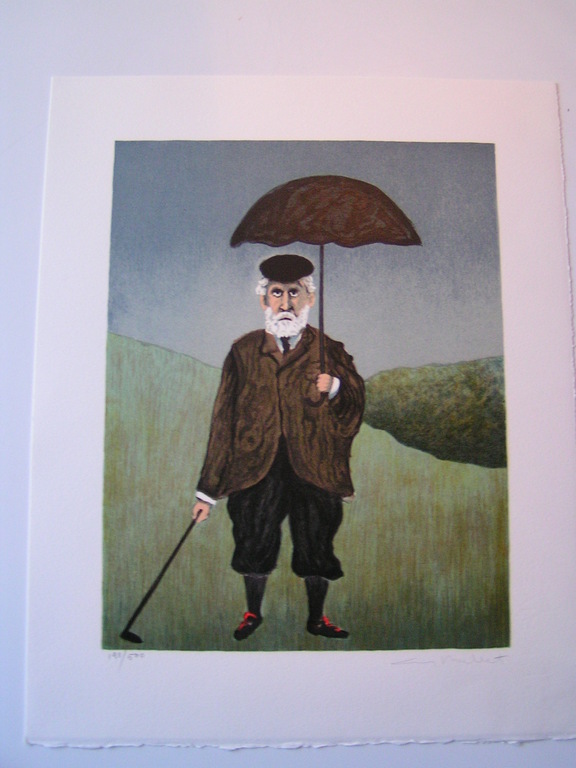 Guy Buffet omstreeks 1980 "Golf" - "Regen in Schotland" - Kleurenlitho  kopen? Bied vanaf 35!